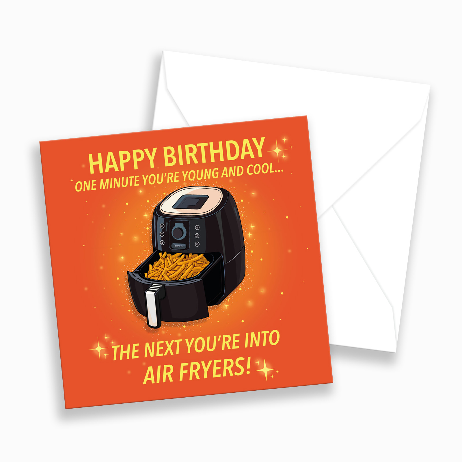 A card with an image of a fryer and a message

AI-generated content may be incorrect.